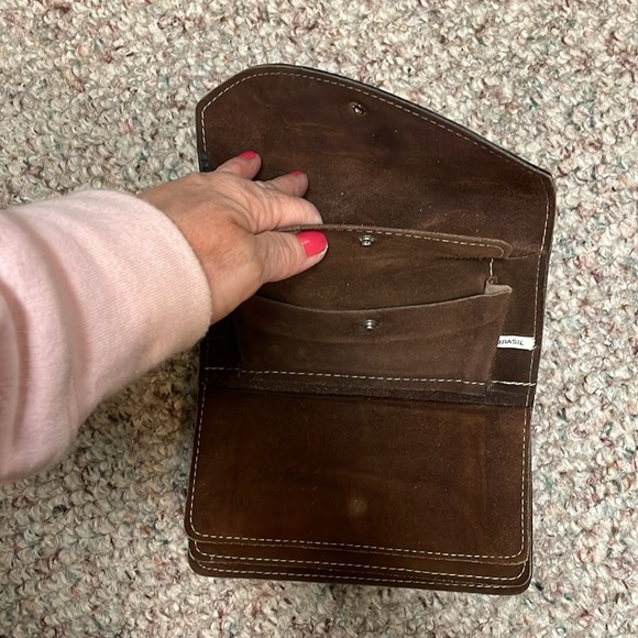 Vintage handmade leather wallet - Picture 6 of 9